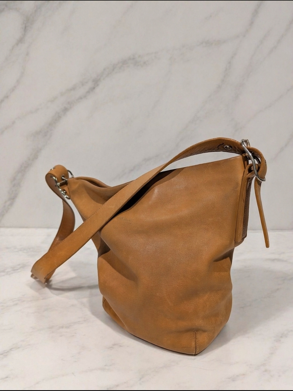 Coach Tan Leather Hobo Bag Slouchy Shoulder Bag Classic